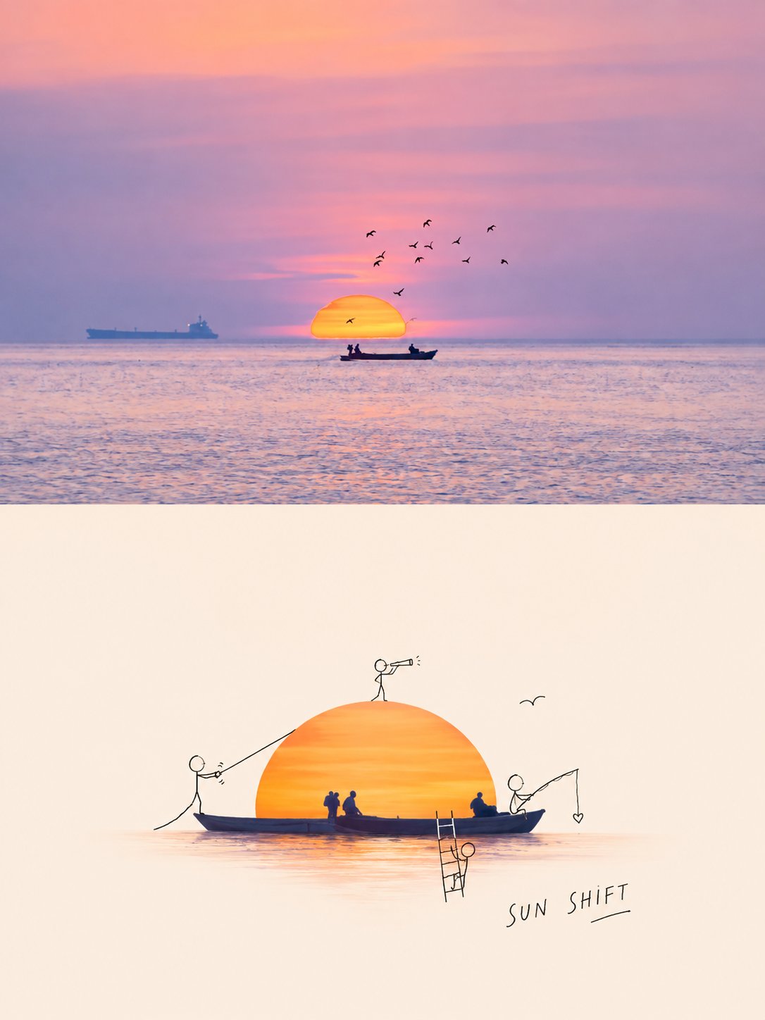 Playful Editorial Poster photo art example