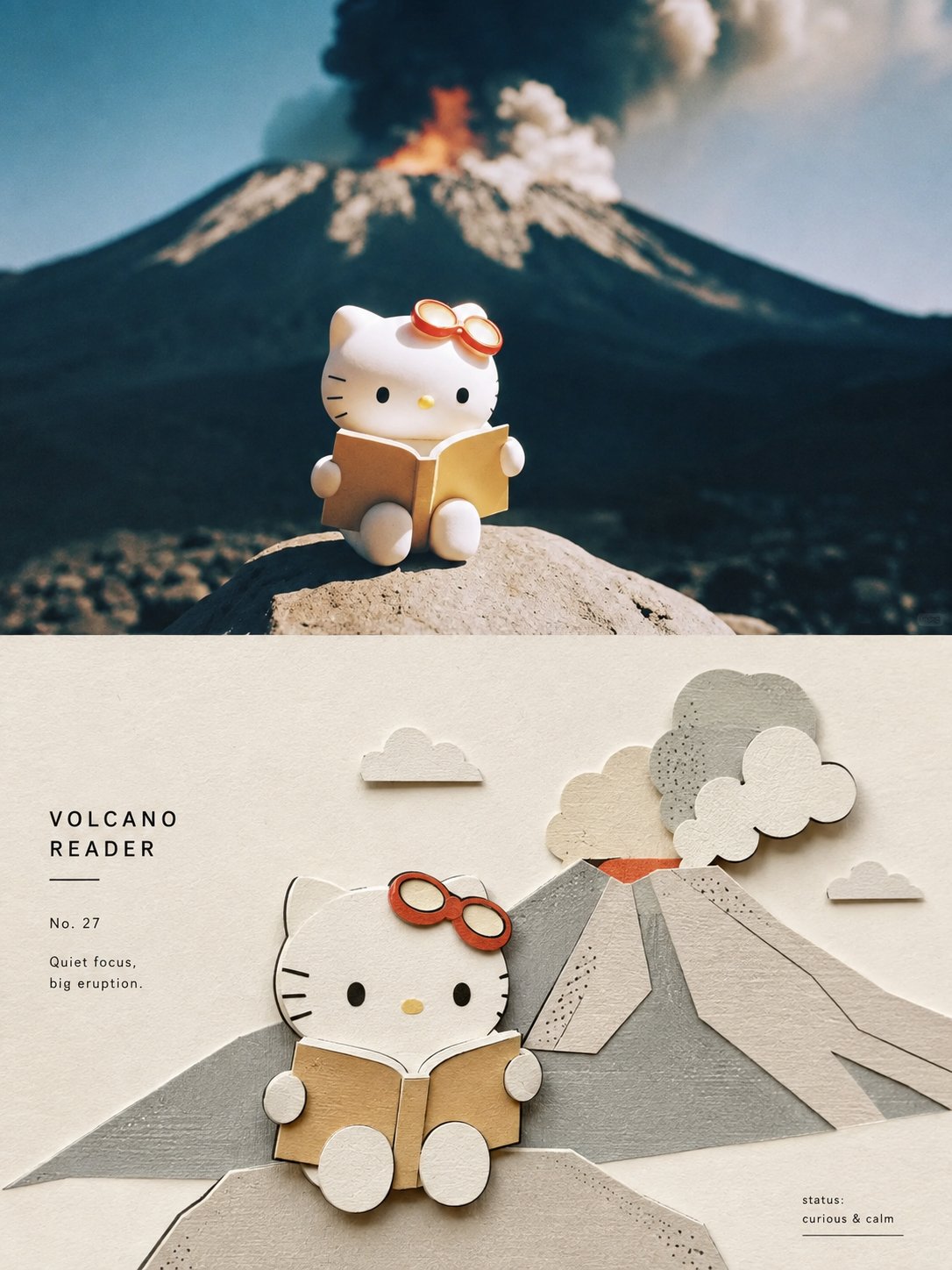Miniature Paper-Craft Scene photo art example