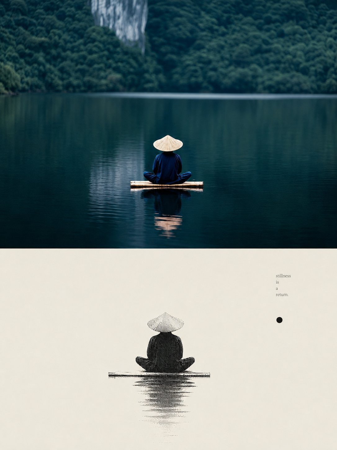 Zen Black-Form Meditation photo art example