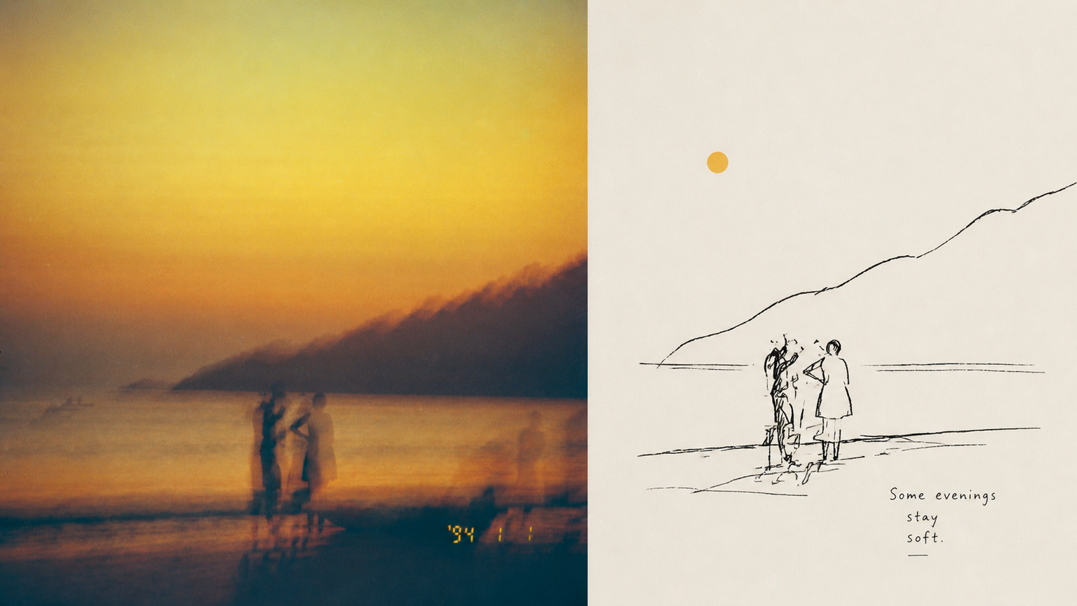 Naive Loose Black Line Drawing photo art example