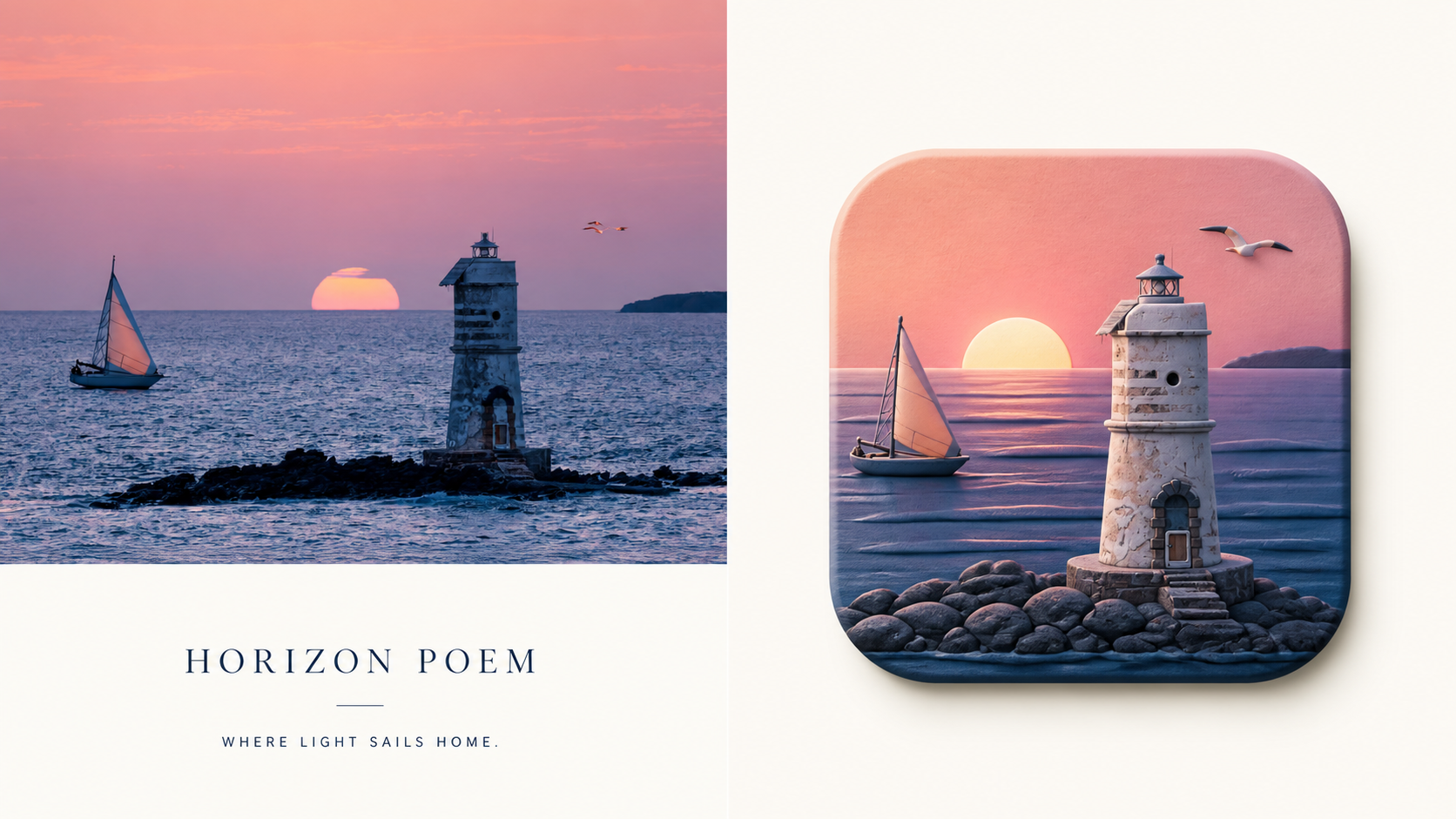Faux-3D Rounded Icon photo art example
