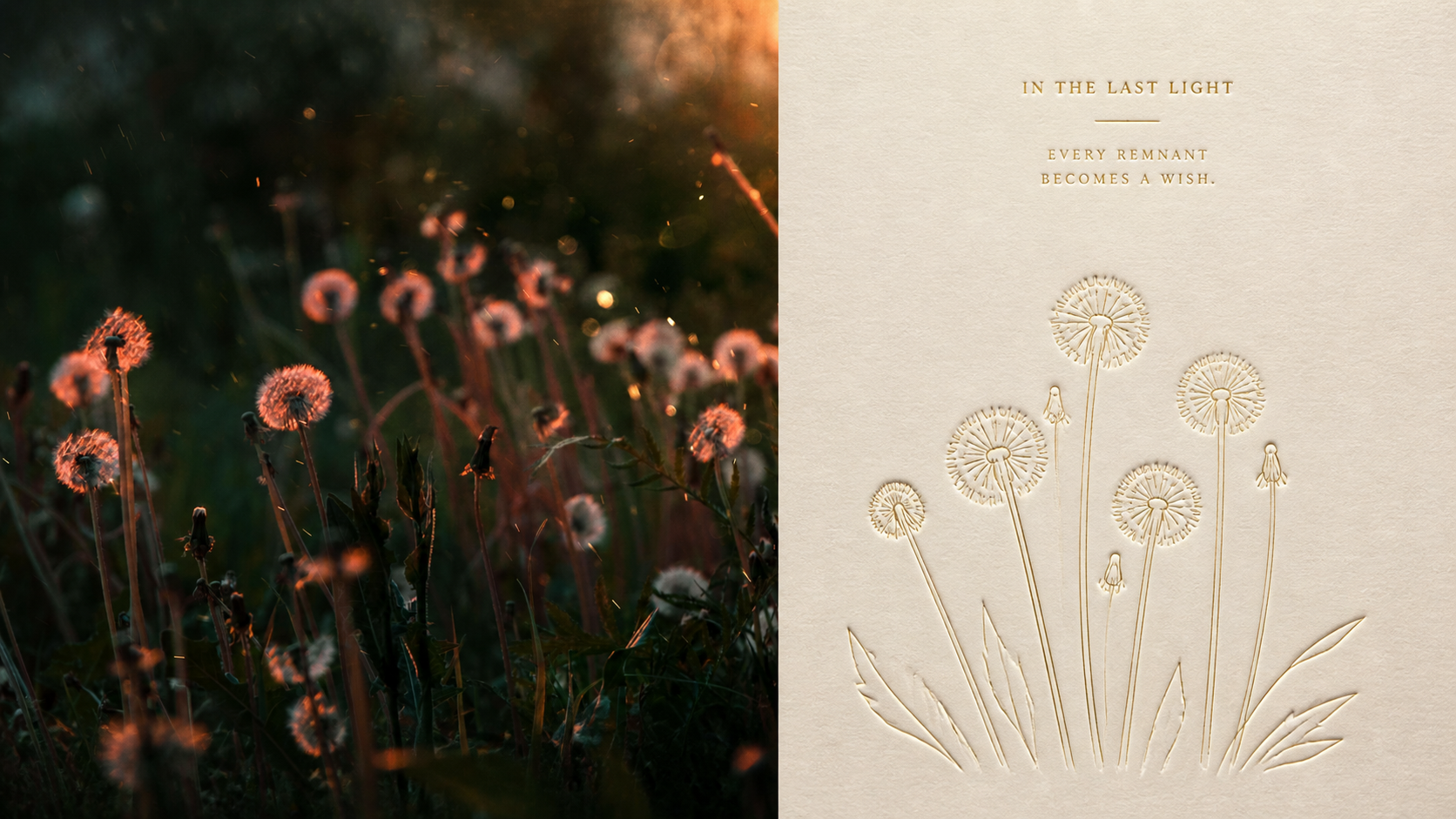 Champagne-Gold Deboss Linework photo art example