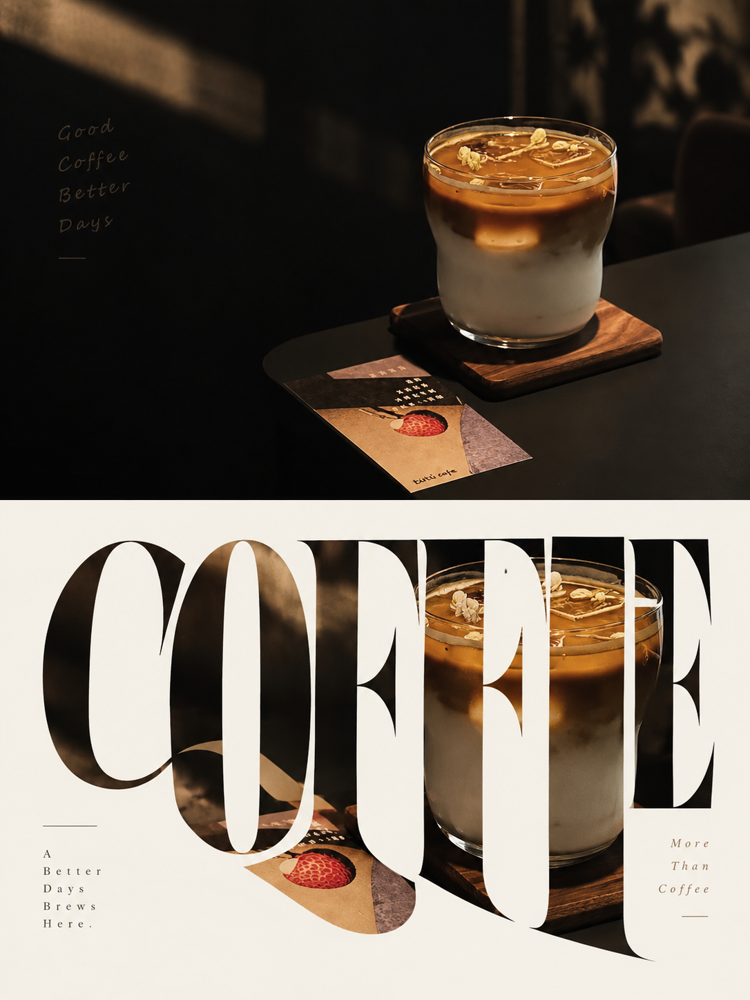 Typographic Masking Poster photo art example