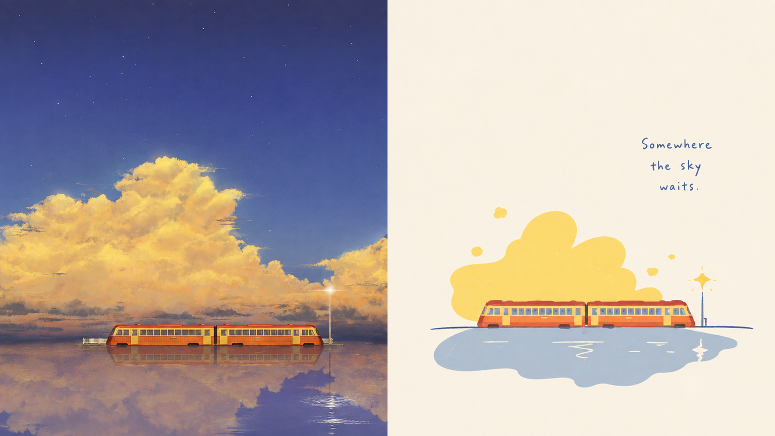 稚拙扁平手绘插画转绘示例 2