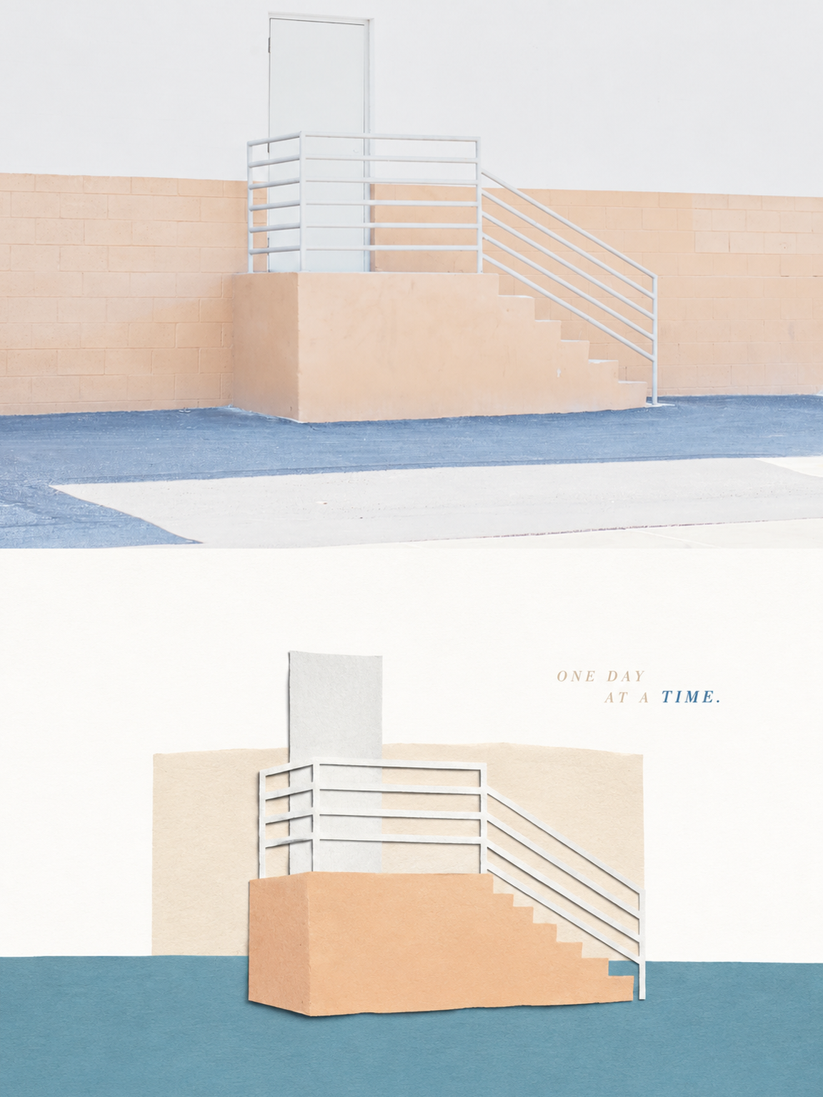 Split Color-Field Paper Collage artwork example 3