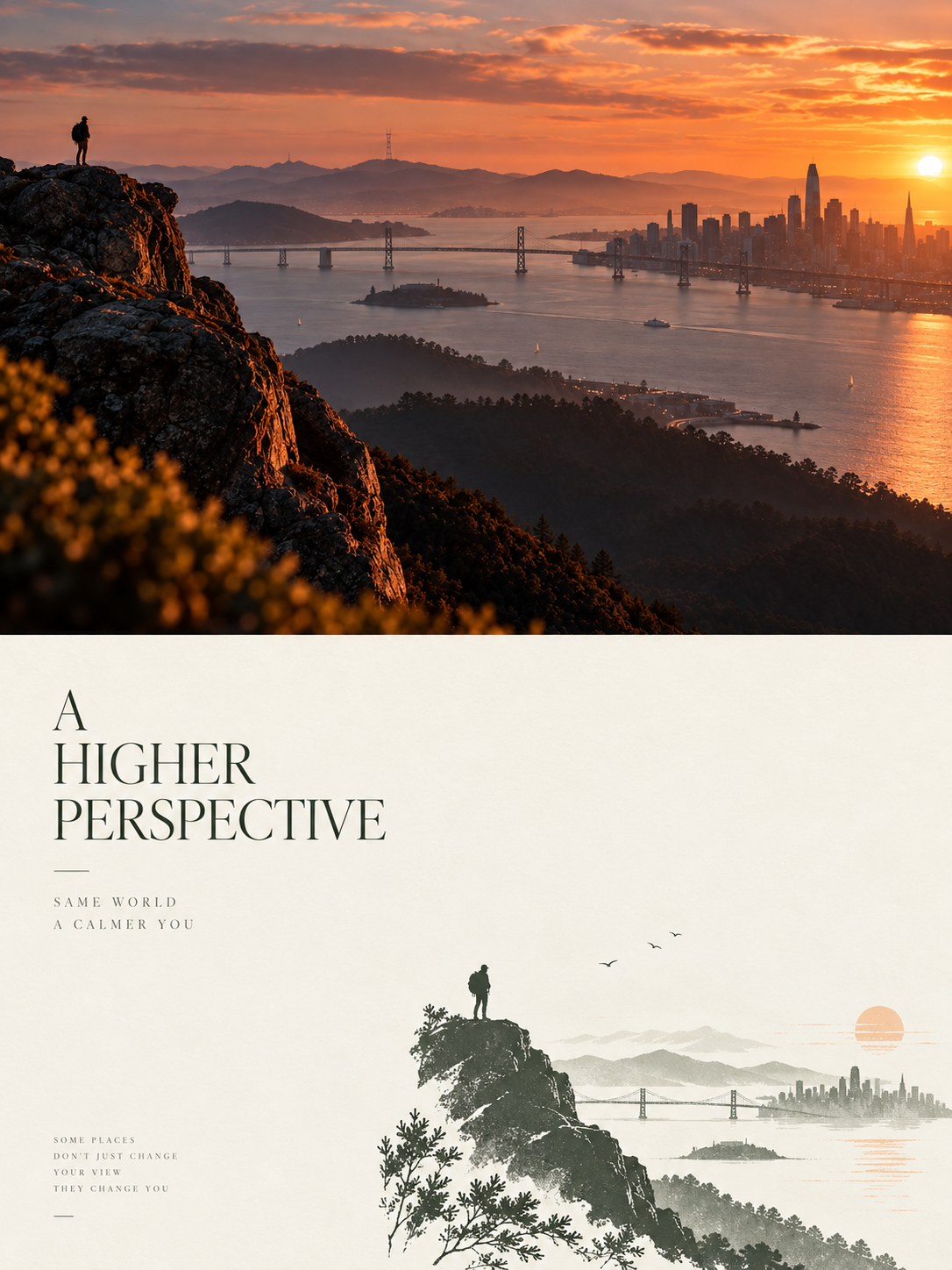 Negative-Space Corner Graphic Poster artwork example 3